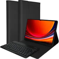 Accezz Bluetooth Keyboard Bookcase voor de Samsung Galaxy Tab S9 Plus - QWERTY / NL - Zwart
