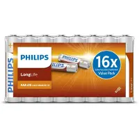 Philips longlife aaa batterij, 16st.