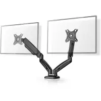 Nedis Monitorbeugel voor Bureaus | Gasveer | 2 Scherm(en) | 15 - 32 " | 75x75 / 100x100 | Draai- en Kantelbaar - MMDOSGS110BK