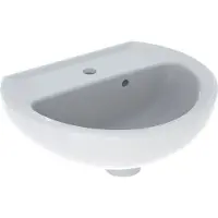 Geberit Bastia fontein rond met kraangat 40x33cm wit glans