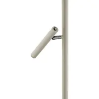 HELL LED-vloerlamp Streak, dimbaar, crème / amber, Woon-/ Eetkamer, metaal, Modern, LED vloerlamp