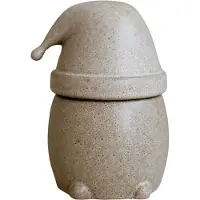 DBKD Eating Santa kom met deksel groot Beige