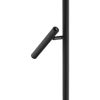 HELL LED-vloerlamp Streak, dimbaar, zwart, Woon-/ Eetkamer, metaal, Modern, LED vloerlamp