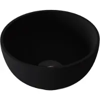 Sjithouse Furniture Ice ronde waskom 20cm solid surface mat zwart