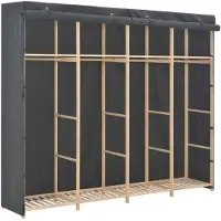 vidaXL Kledingkast 200x40x170 cm stof grijs
