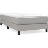 vidaXL Boxspring bed 90x200 cm stof lichtgrijs
