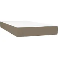 vidaXL Pocketveringmatras, medium, taupe, 90x190x20 cm, stof