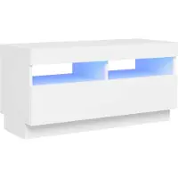 vidaXL TV-kast met LED-verlichting, wit, 80x35x40 cm