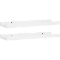 vidaXL Fotoplanken 2 st 40x9x3 cm MDF wit