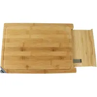 OTIX Keukenweegschaal - Snijplank - en Messenslijper - 3in1 Snijplank - 38x25,8x3,5cm - Bamboe