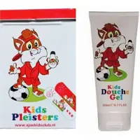 Ajax Kids Pleisters in Bewaarblik en Kids Douchegel
