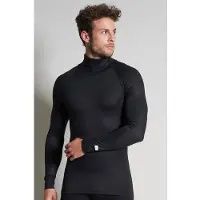 Ceceba Thermo Sport Unisex Ondershirt met col - Zwart