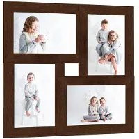 vidaXL Fotolijst voor 4x(13x18 cm) foto MDF donkerbruin