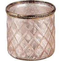 Clayre & Eef Bruine Waxinelichthouder Ø 10*10 cm 6GL3354