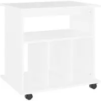 vidaXL Rolkast 60x45x60 cm bewerkt hout wit