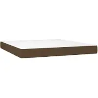 vidaXL Pocketveringmatras, medium, donkerbruin, 180x200x20 cm, stof