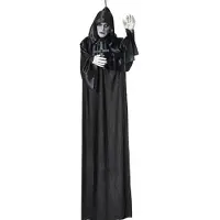 Atosa Halloween/horror thema hang decoratie Geest/spook Priester - met LED licht - enge/griezelige pop - 120 cm