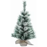 Everlands Kerstboom - kunst - met nepsneeuw - 90 cm - Kunstkerstboom