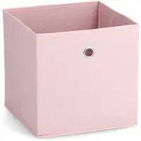 Zeller opbergmand/kastmand - 22 liter - lichtroze - 28 x 28 x 28 cm - Opbergmanden
