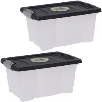 Bathroom Solutions 3x Stuks Opbergdozen/organizers met deksel - kunststof - 9 Liter - Opbergbox