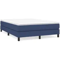 vidaXL Boxspring bed stof blauw 140x200 cm