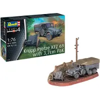 Wittmax 03344 Krupp Protze KFZ 69 met 3,7 cm pak 1:76 schaalmodelset