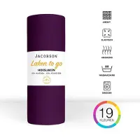 Jacobson - Hoeslaken - 140x200cm - Jersey Katoen - tot 25cm matrasdikte - Paars