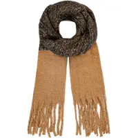 Yehwang Damessjaal - Sjaal - Winter - Warm -Fluffy - Camel - Zwart - Franjes