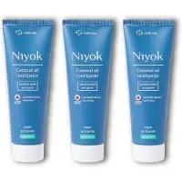 Niyok Cool Spearmint Sensatie: 3x Kokosolie Tandpasta, 75 ml.