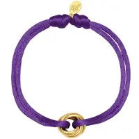 Yehwang Satijnen armband Knot - Verstelbaar - One Size - Donkerpaars - Trendy
