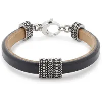 Jewels By Leonardo Herenarmband Notevole – Echt Leer & RVS – Stoer en Stijlvol – Luxe Geschenkverpakking