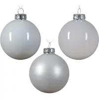 Décoris Kerstbal glas d7 cm warm wit ass 21st kerst