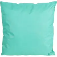 Anna's Collection Buiten of tuin sier kussens - aqua blauw - 60 x 60 cm - binnen/buiten - Sierkussens