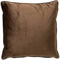 Dutch decor - FINN - Sierkussen 60x60 cm - velvet - effen kleur - Chocolate Martini - donkerbruin