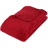 Atmosphera Fleece deken/fleeceplaid rood 130 x 180 cm polyester - Plaids