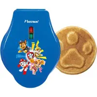 Bestron Wafelijzer - APP500B - 550W - Paw Patrol mini wafel - Hondenpoot vorm - Chase- Blauw - 5 jaar garantie