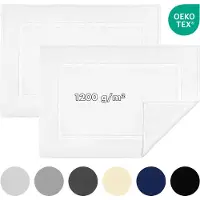 Jacobson - Badmat 50x80 cm - set van 2 - Douchemat - Vloermat - Wit