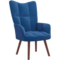 vidaXL Relaxstoel fluweel blauw
