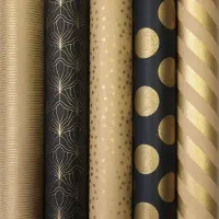 Benza Berlin cadeaupapier - Eco bruin kraft assortiment inpakpapier - 2 meter x 70 cm - 10 Rollen