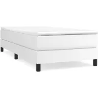 vidaXL Boxspring bed kunstleer wit 80x200 cm