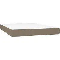 vidaXL Pocketveringmatras medium 140x190x20 cm stof taupe