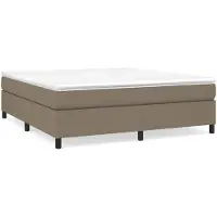 vidaXL Boxspring bed stof taupe 180x200 cm