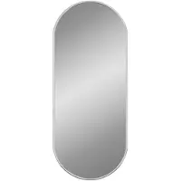 vidaXL Wandspiegel 60x25 cm ovaal zilverkleurig