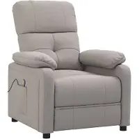 vidaXL Massagestoel stof taupe