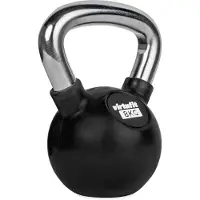 VirtuFit Kettlebell - Rubber/Chroom - 8 kg