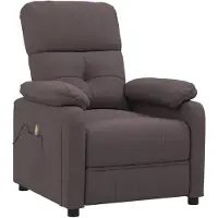 vidaXL Massagestoel stof donkerbruin