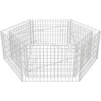 vidaXL Zeshoekige gaasbakken voor verhoogde borders, 160x140x50 cm
