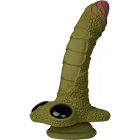 XR Brands AH055 - Swamp Monster Scaly Silicone Dildo - Black