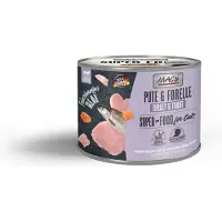 Mac'S Superfood Kattenvoer Fijnproever Natvoer Blik - Kalkoen & Forel 6x 200g met hoog vers vleesgehalte 99%