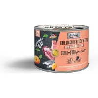 Mac'S Superfood Kattenvoer Fijnproever Natvoer Blik - Eend, Makreel & Varkensvlees 6x 200g - zeer hoog vleesgehalte van 96,8%
